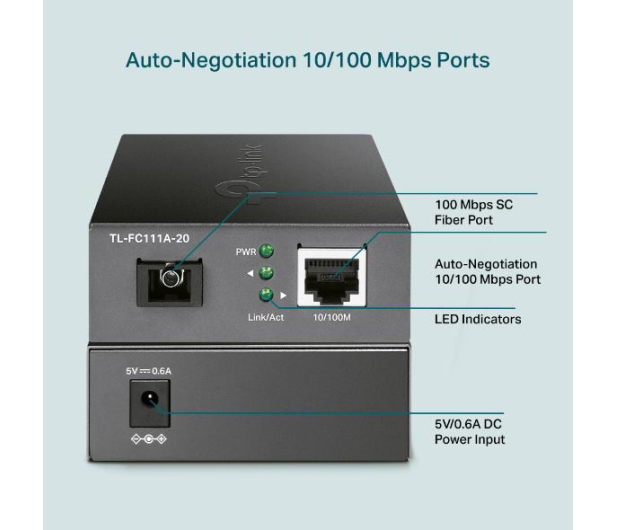 TP-Link Media konwerter TL-FC111A-20 10/100 WDM - 1374727 - zdjęcie 2